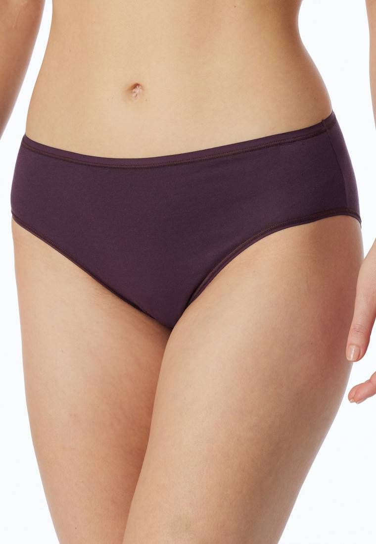 Schiesser Slips 2er-Pack Organic Cotton dunkelblau/pflaume - 95/5 Super Sparpreis