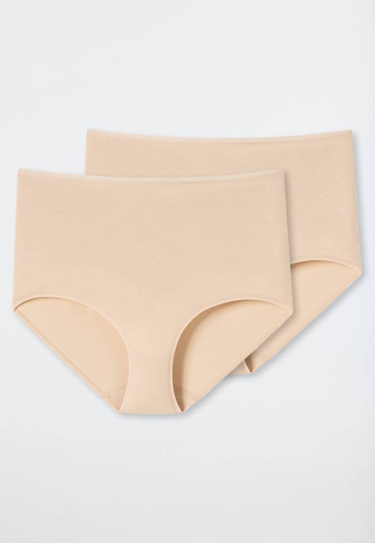 Schiesser Maxislips 2er-Pack Organic Cotton sand - 95/5 Sonderangebot der Fabrik
