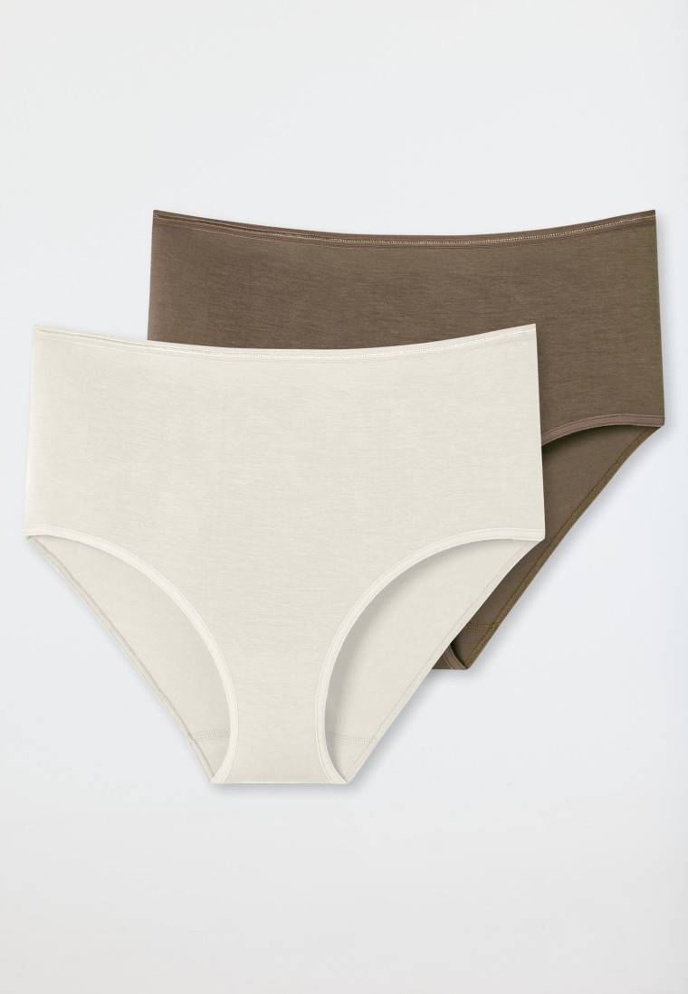 Schiesser Midi-Slips 2er-Pack beige/ taupe - Modal Essentials Discount Store für neue Produkte