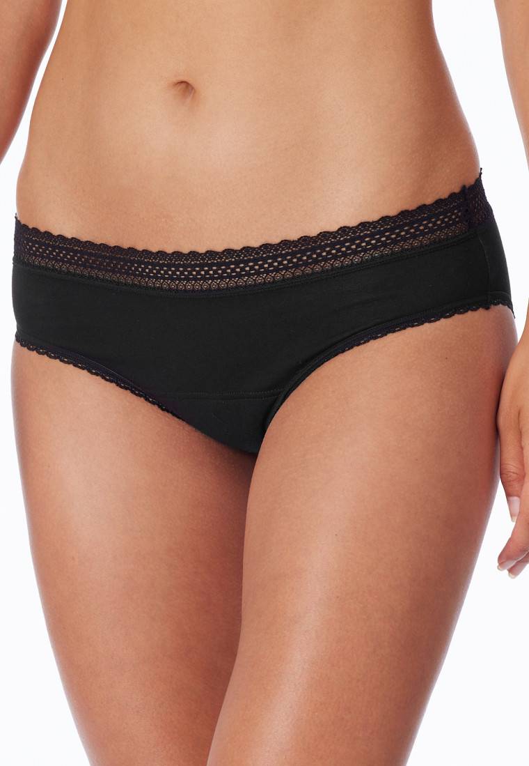 Schiesser Periodenslips 2er-Pack Spitze schwarz - Secret Care Super Rabatt