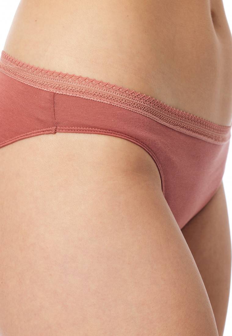 Schiesser Rio-Slips 2er-Pack Spitze terracotta/sand - Cotton Lace Rabatte dieses Monats