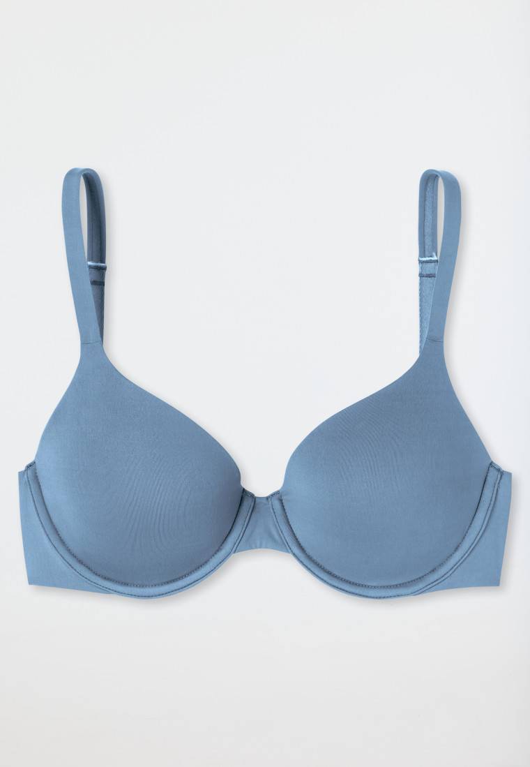 Schiesser Schalen-BH mit Bügel und gleitenden Cups blaugrau - Unique Micro Hotsell