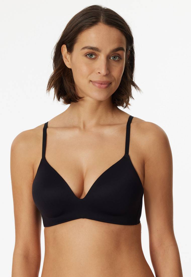 Schiesser BH ohne Bügel gepadded schwarz - Invisible Soft im Angebot