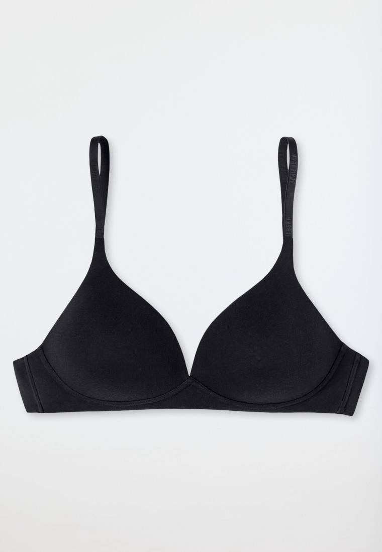 Schiesser Soft BH Organic Cotton mit Schale schwarz - 95/5 Kostenloser Versand