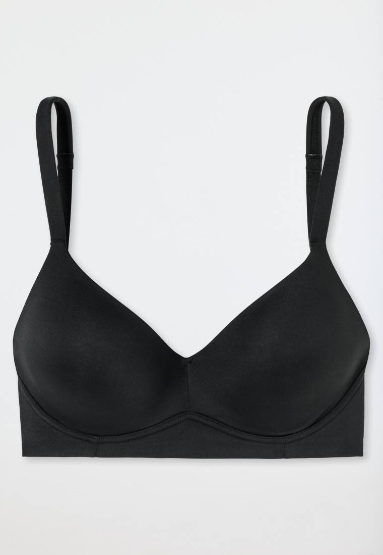 Schiesser Soft-BH mit Schale und gleitenden Cups schwarz - Unique Micro Limitierter Zeitrabatt