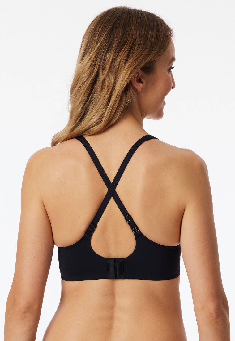 Schiesser Soft-BH mit Schale und gleitenden Cups schwarz - Unique Micro Limitierter Zeitrabatt