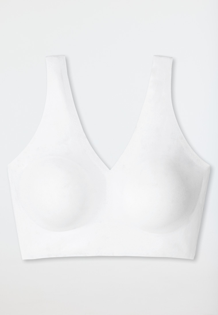 Schiesser Bustier Microfaser herausnehmbare Pads weiß - Invisible Soft Sonderangebot