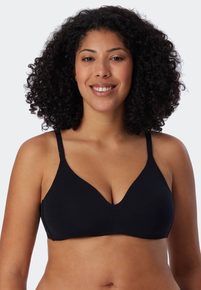 Schiesser Soft BH Organic Cotton gepaddet ohne Bügel schwarz - 95/5 Großer Ausverkauf