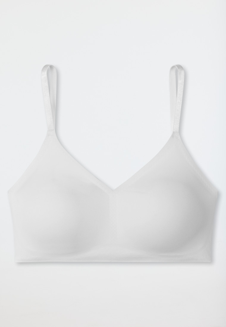 Schiesser Bustier Microfaser herausnehmbare Pads weiß - Invisible Soft Online Shopping