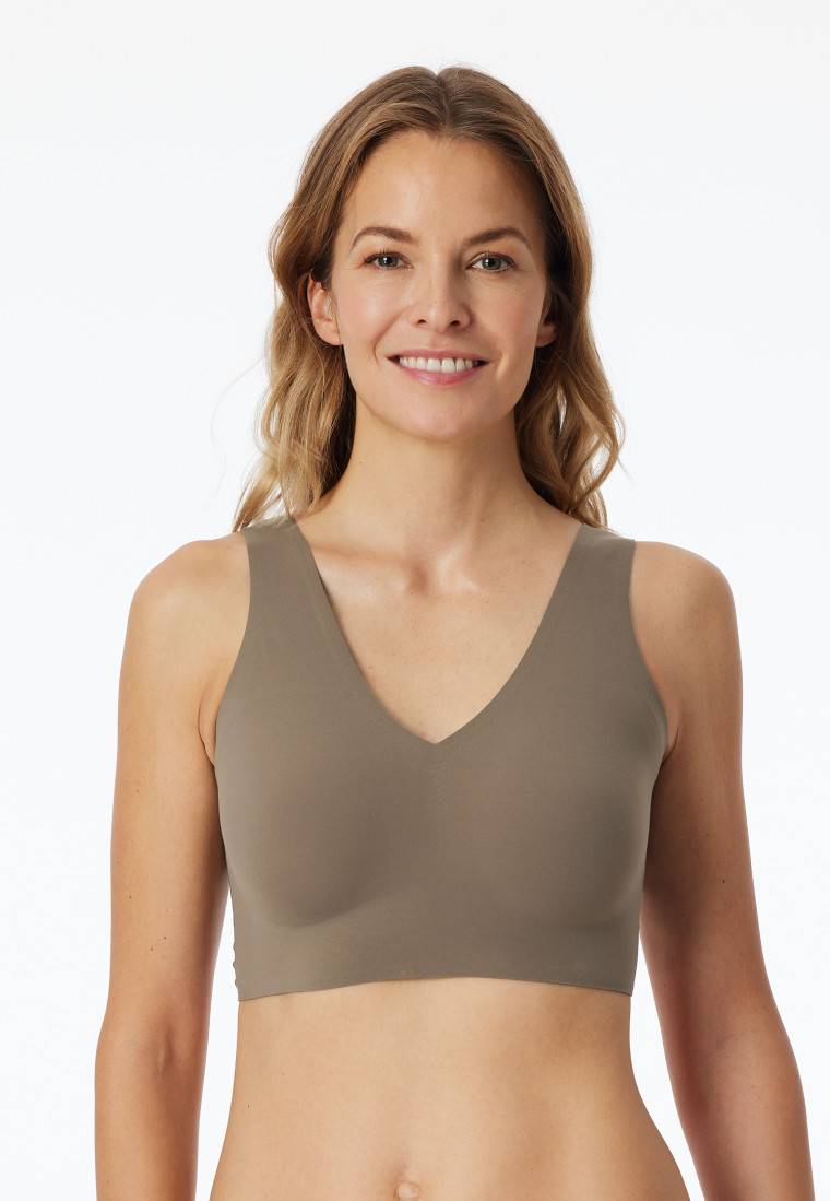 Schiesser Bustier Mikrofaser herausnehmbare Pads taupe - Invisible Soft Exklusivangebot