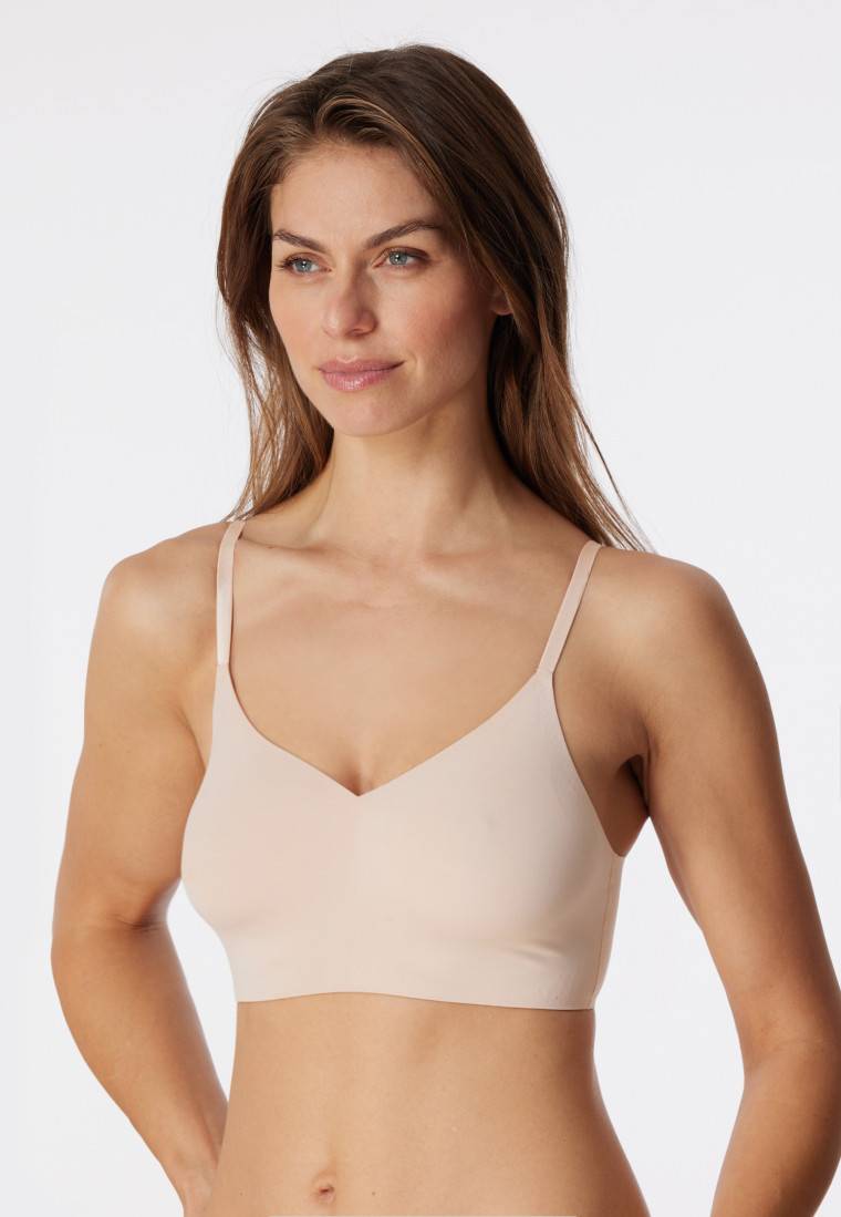 Schiesser Bustier Microfaser herausnehmbare Pads sand - Invisible Soft Preisnachlass