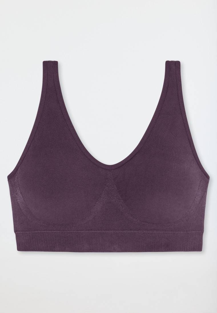 Schiesser Bustier seamless herausnehmbare Pads pflaume - Classic Seamless Saisonschlussverkauf