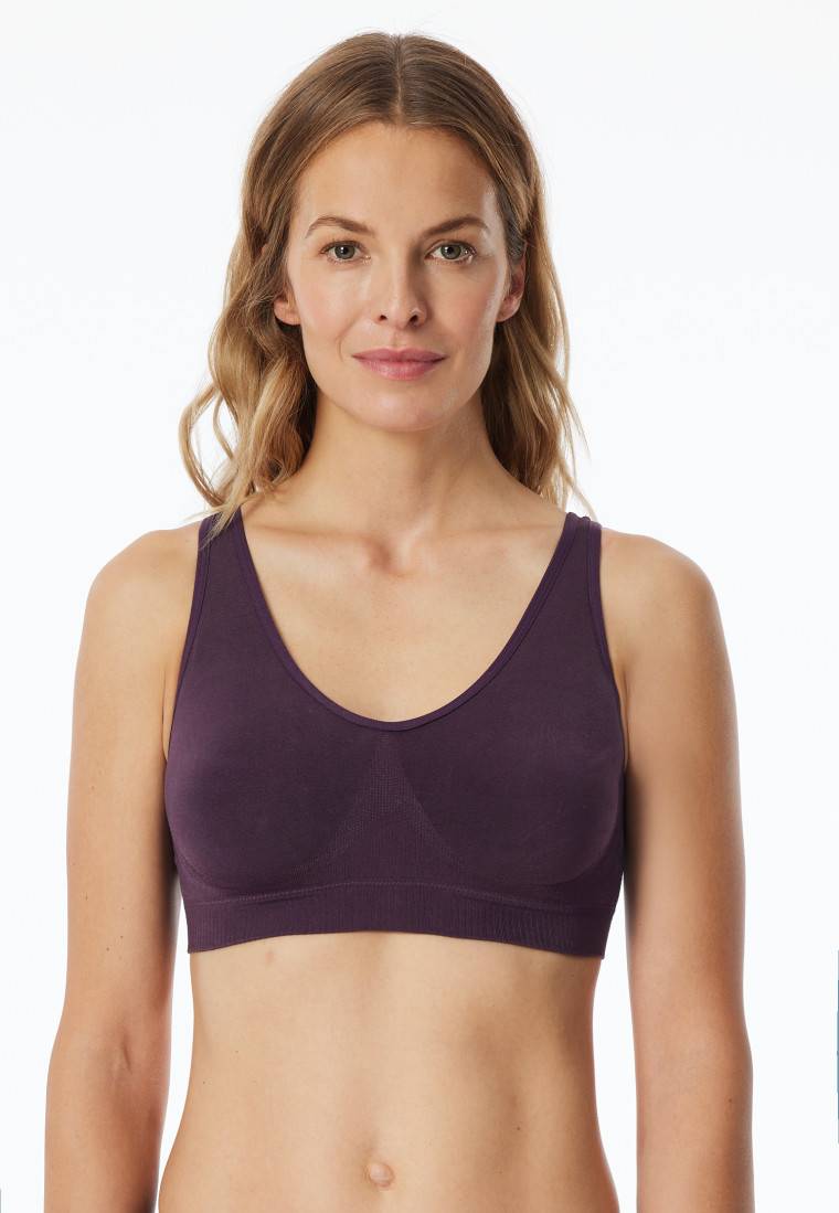 Schiesser Bustier seamless herausnehmbare Pads pflaume - Classic Seamless Saisonschlussverkauf