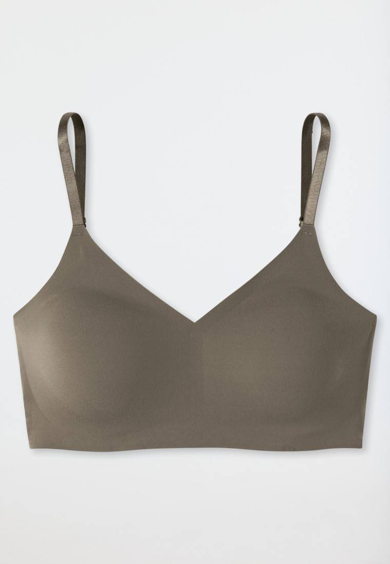 Schiesser Bustier Mikrofaser herausnehmbare Pads taupe - Invisible Soft Heißer Verkauf
