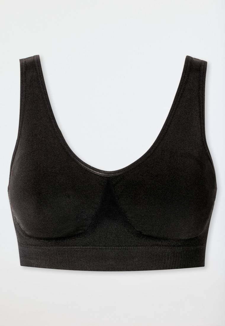 Schiesser Bustier seamless herausnehmbare Pads schwarz- Classic Seamless Bestseller