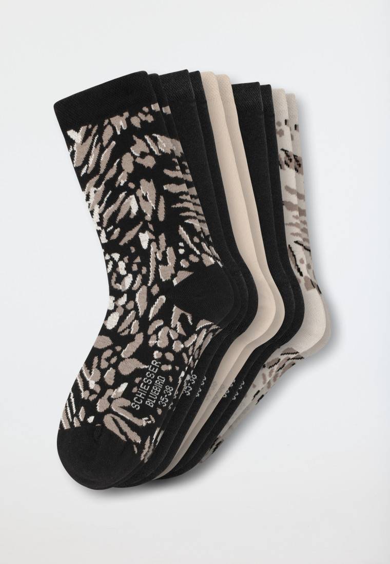 Schiesser Damensocken 5er-Pack stay fresh uni/gemustert mehfarbig - Bluebird Räumungsverkauf