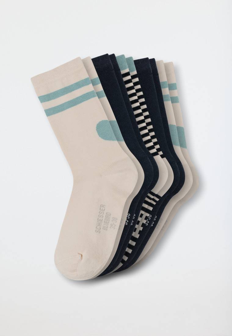 Schiesser Damensocken 5er-Pack stay fresh uni/gemustert mehfarbig - Bluebird Kauf eins, bekomm eins gratis
