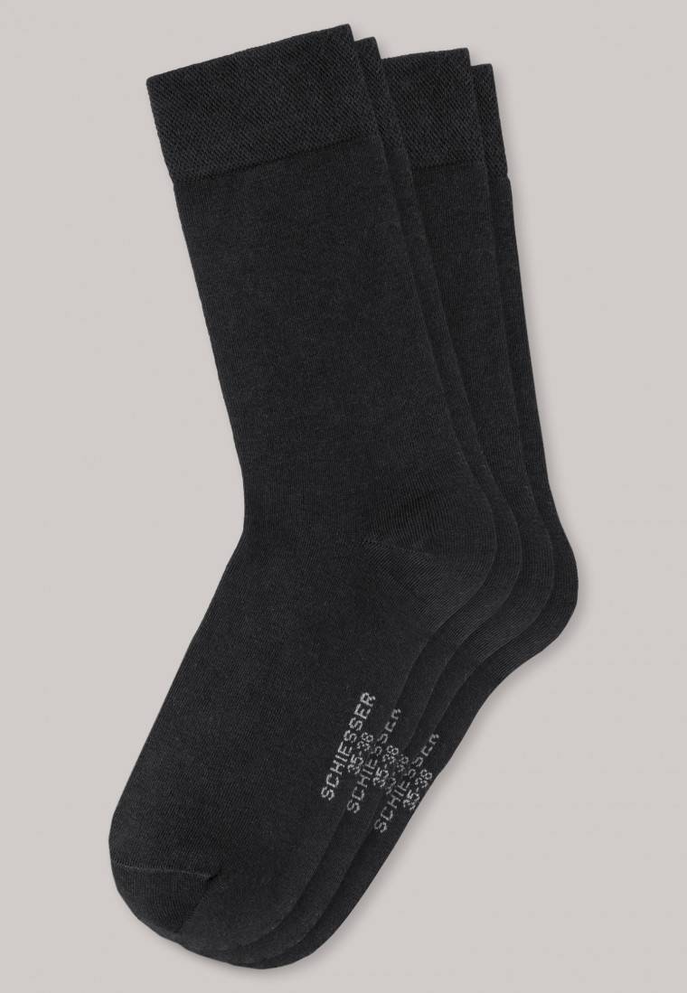 Schiesser Damensocken 2er-Pack schwarz - Long Life Cool Super Sparpreis