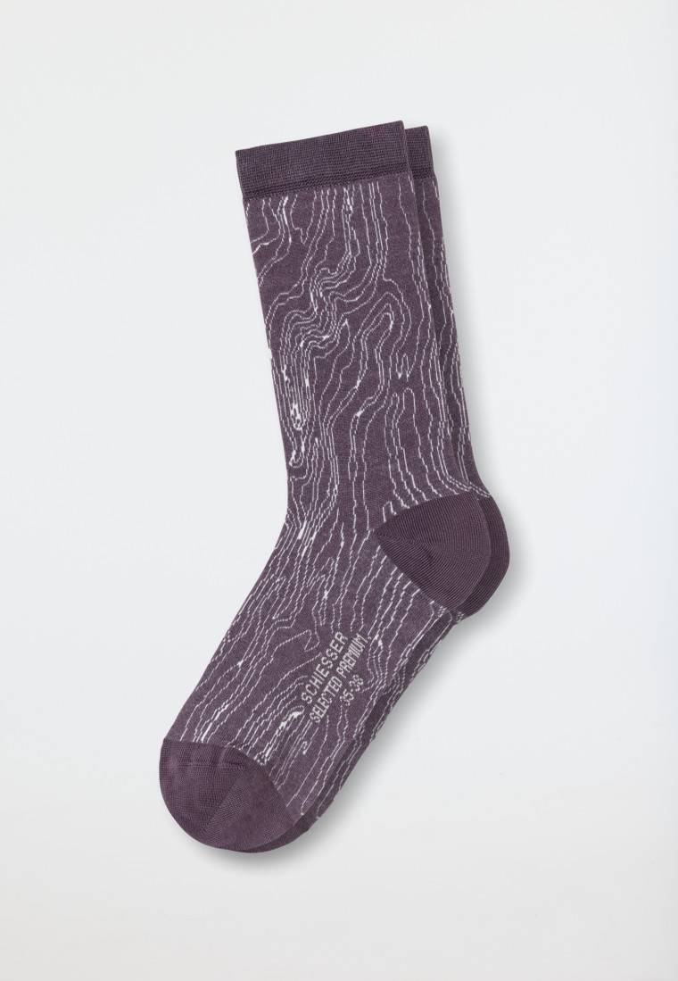 Schiesser Damensocken gemustert violett - selected! premium Begrenzte Freigabe