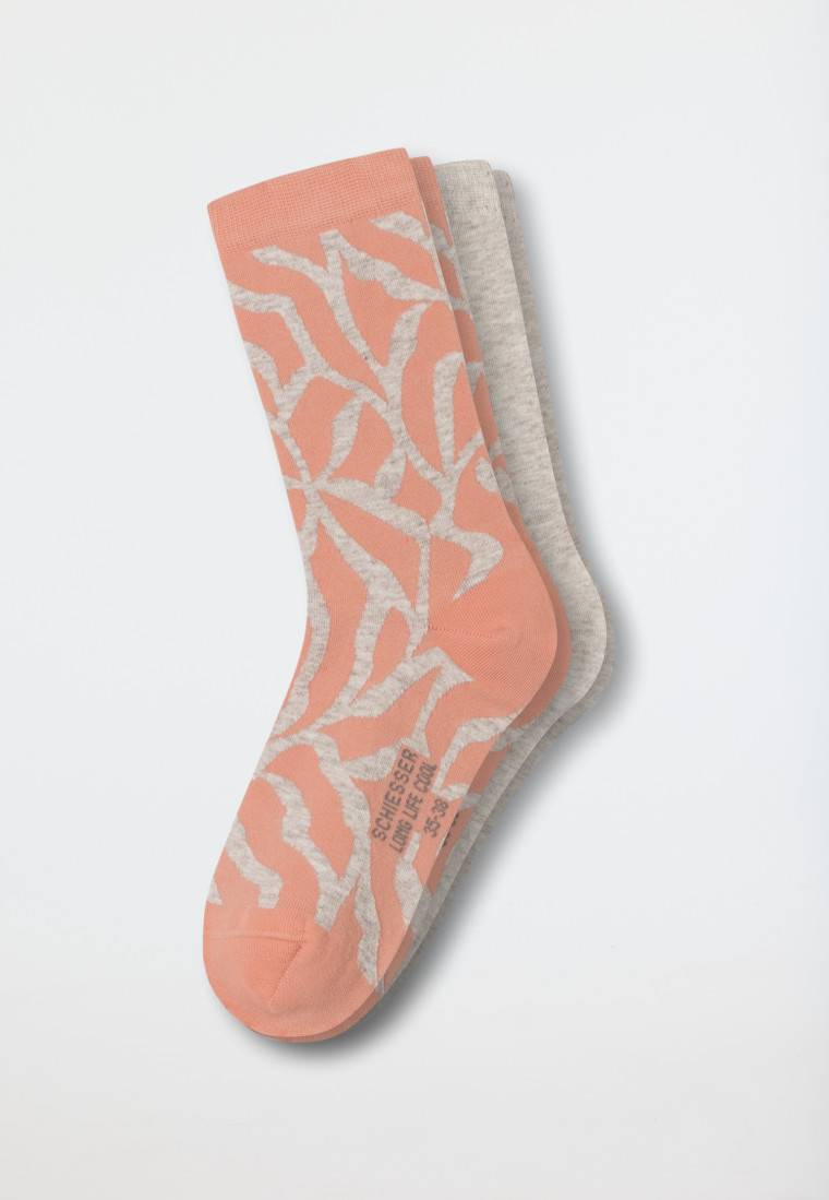 Schiesser Damensocken 2er-Pack unifarben/gemustert mehrfarbig - Long Life Cool Letzte 3 Tage