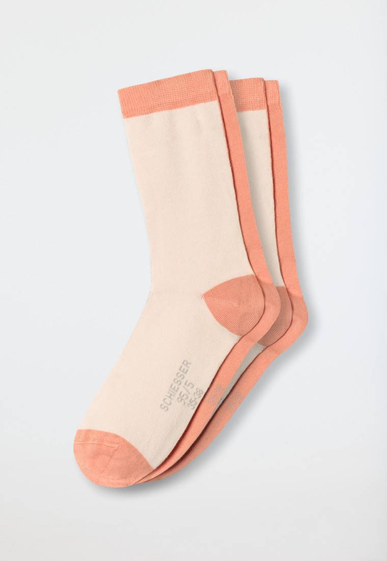 Schiesser Damensocken 2er-Pack Organic Cotton apricot/creme - 95/5 JETZT KAUFEN