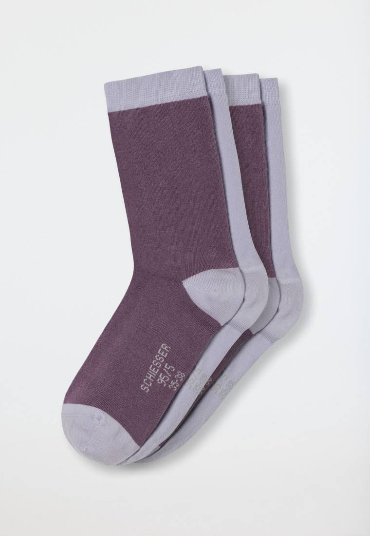 Schiesser Damensocken 2er-Pack Organic Cotton taupe/ flieder - 95/5 Neueste Stile