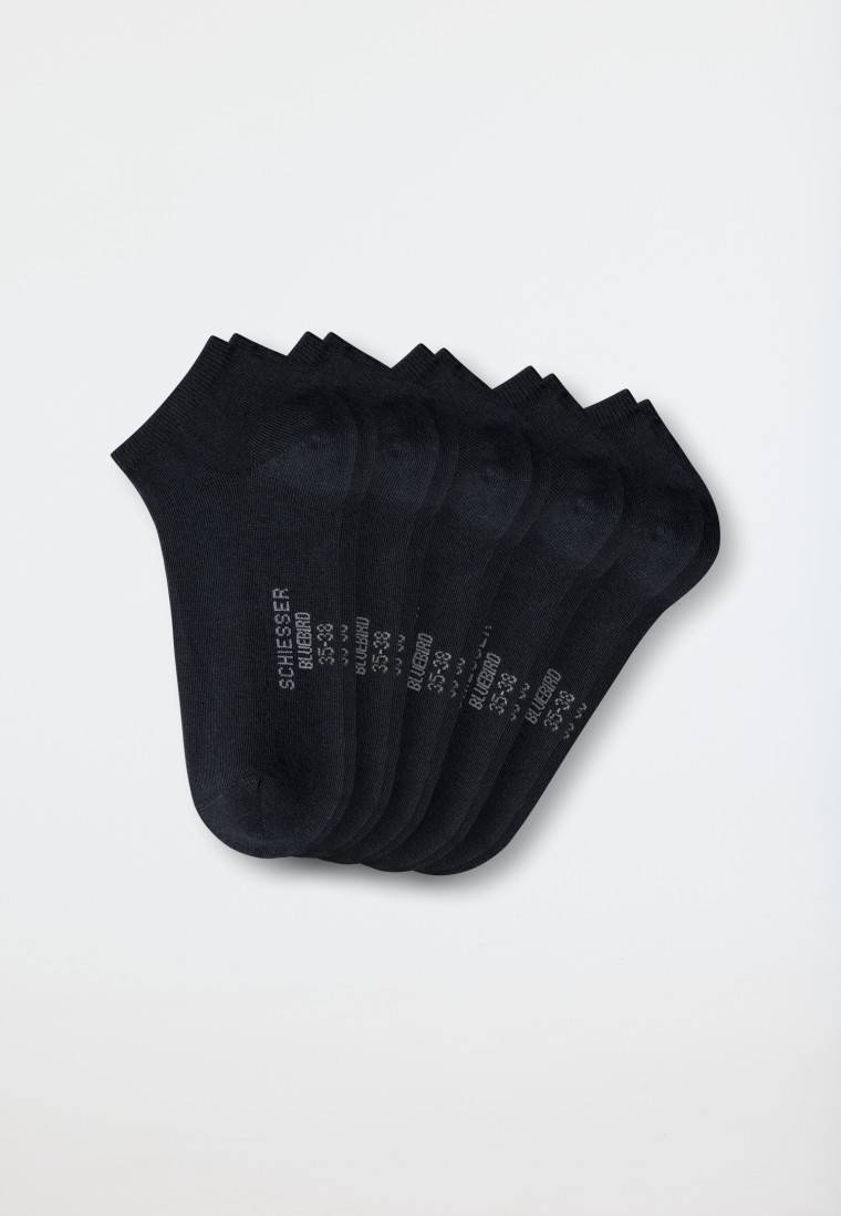 Schiesser Damensneaker Fünferpack Stay Fresh schwarz - Bluebird Vierteljährliche Förderung