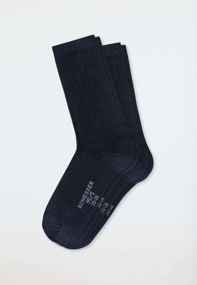 Schiesser Damensocken 2er-Pack Organic Cotton nachtblau - 95/5 Bis zu 55% Rabatt