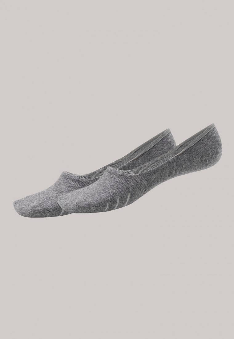 Schiesser Inshoe-Damensocken 2er-Pack silbergrau meliert - Long Life Cool