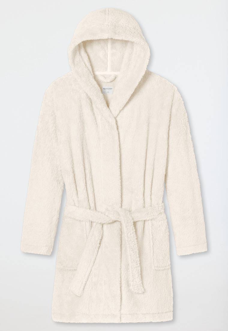 Schiesser Morgenmantel Teddy-Fleece Comfort-Fit off-white - Essentials Meist gekauft