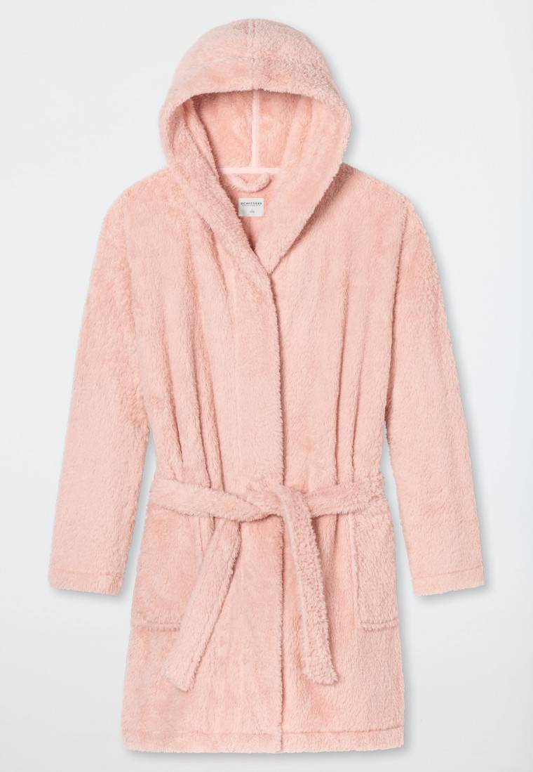 Schiesser Morgenmantel Teddy-Fleece Comfort-Fit rosé - Essentials Blitzverkäufe