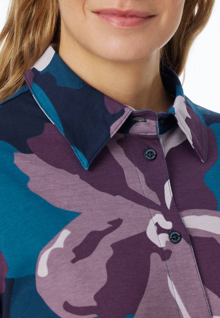 Schiesser Pyjama Interlock multicolor bedruckt - Modern Nightwear Große Rabatte