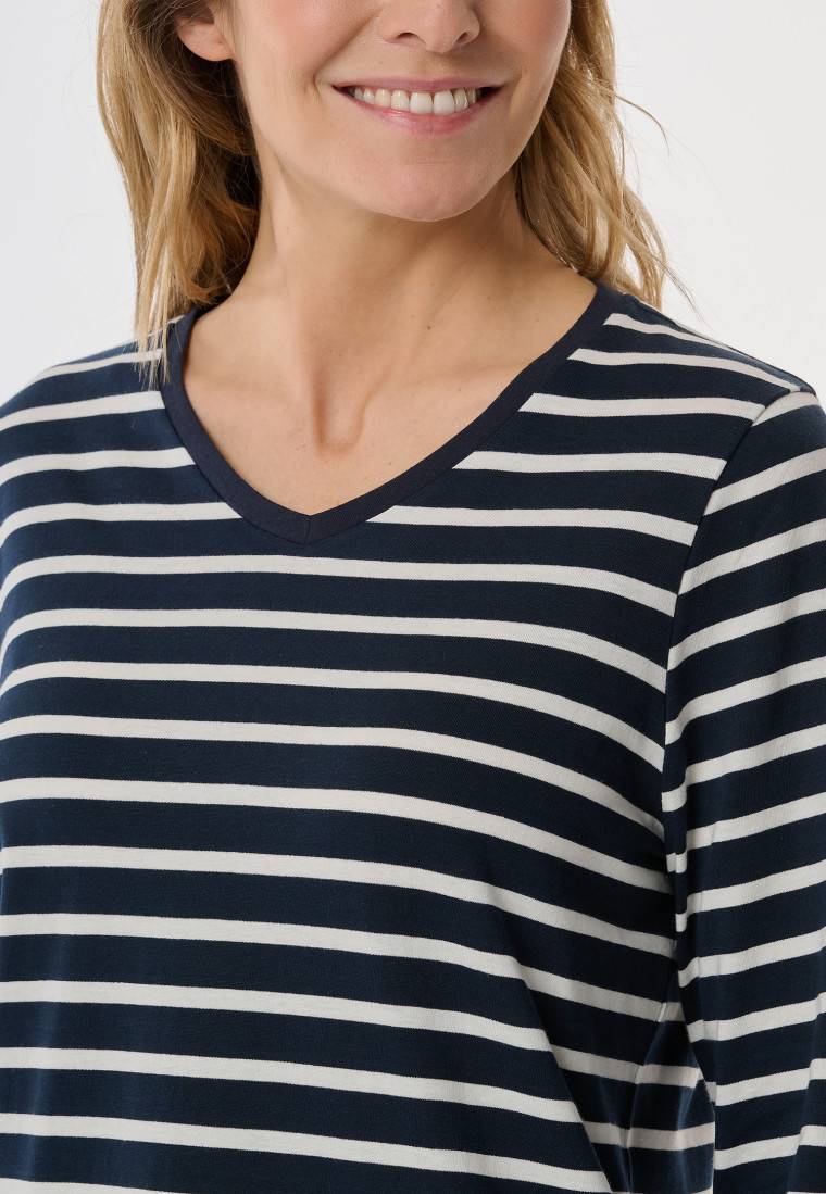 Schiesser Schlafanzug lang nachtblau - Casual Essentials Riesige Ersparnisse