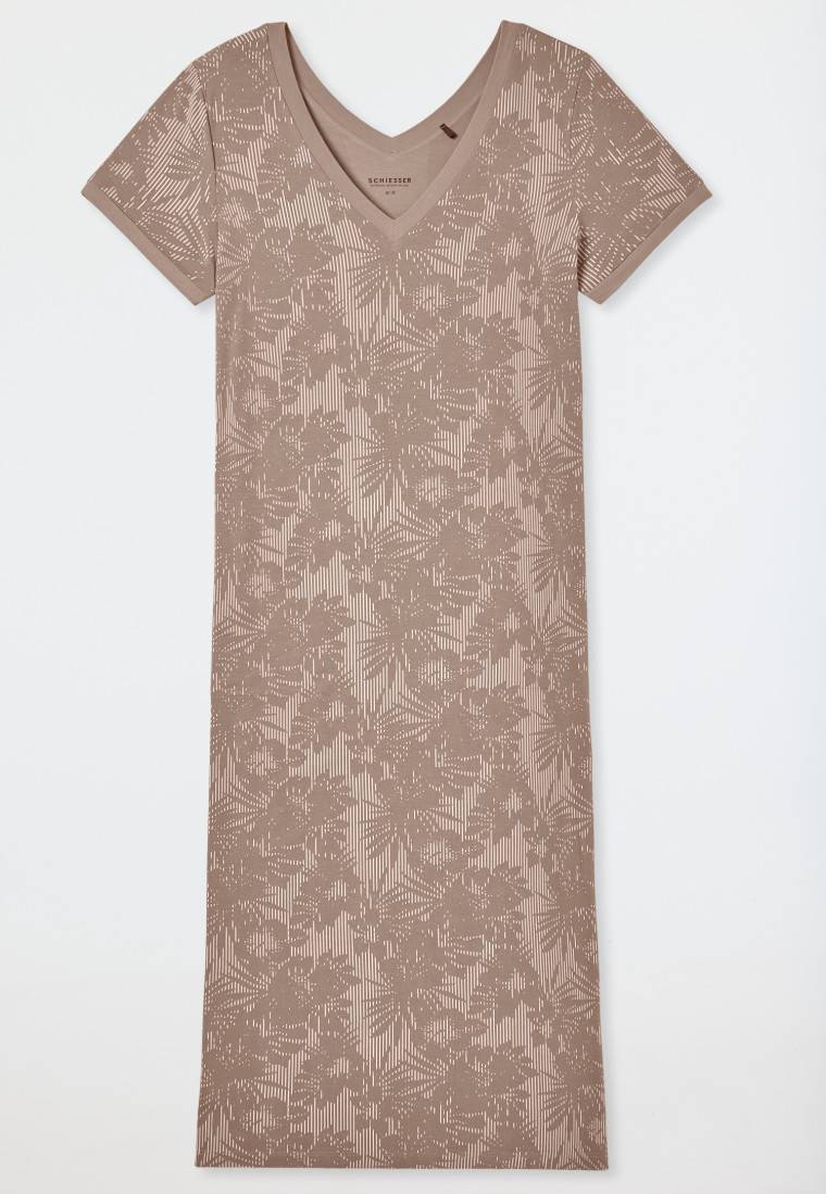 Schiesser Sleepshirt kurzarm V-Ausschnitt clay - selected! premium inspiration Clearance-Verkauf