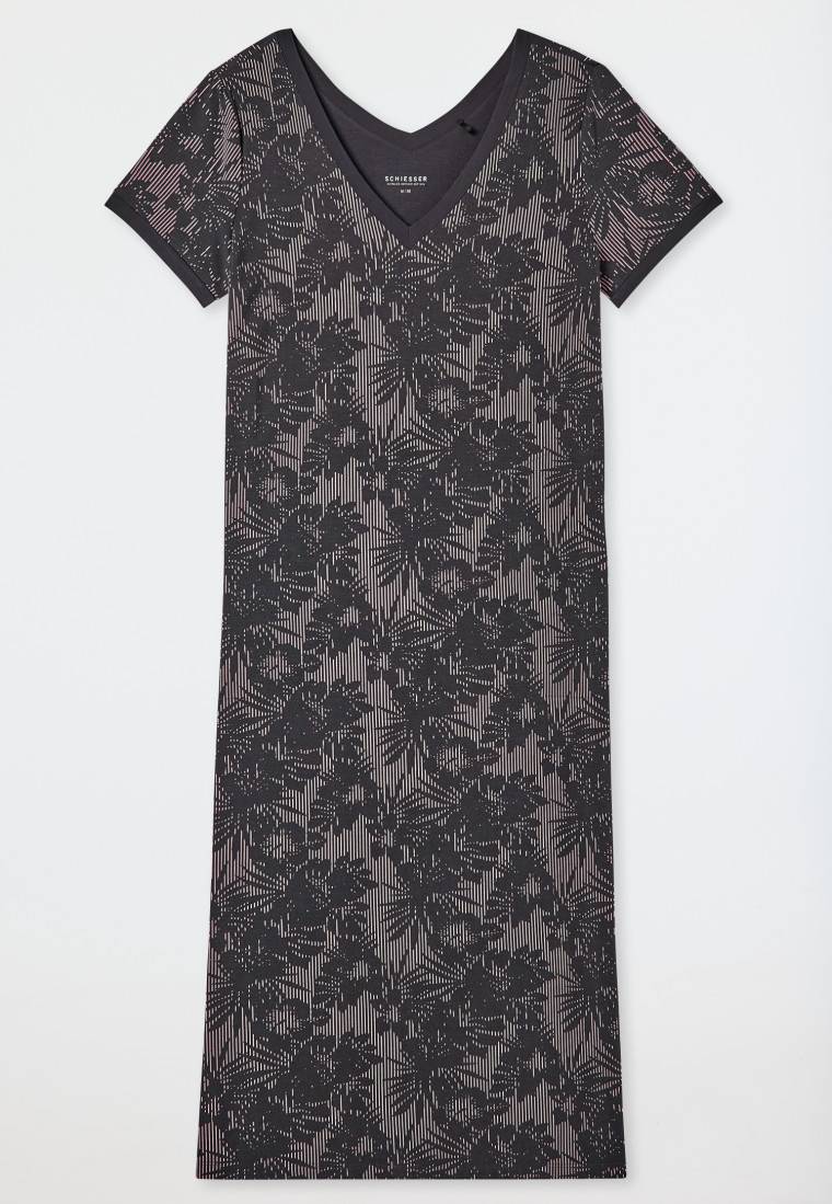 Schiesser Sleepshirt kurzarm V-Ausschnitt multicolor - selected! premium inspiration Kostenloser Versand international