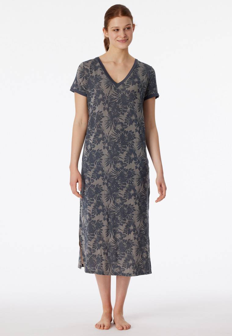 Schiesser Sleepshirt kurzarm V-Ausschnitt multicolor - selected! premium inspiration Kostenloser Versand international