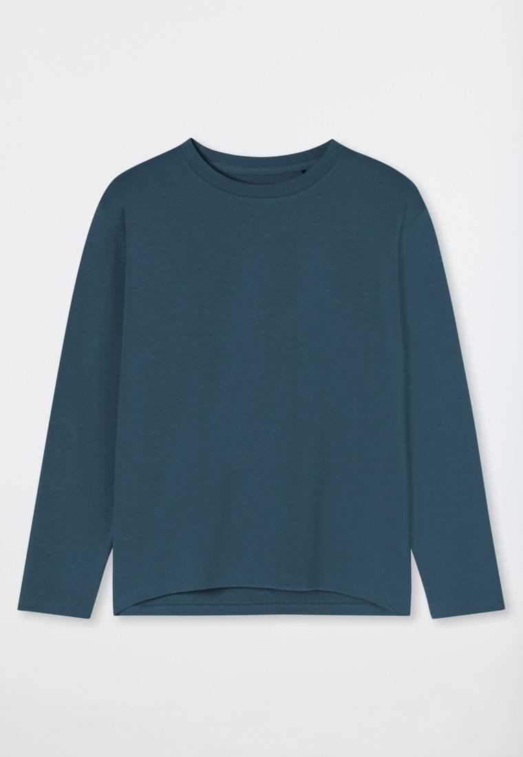Schiesser Shirt langarm rundhals jeansblau - Mix+Relax 50% Rabatt für begrenzte Zeit