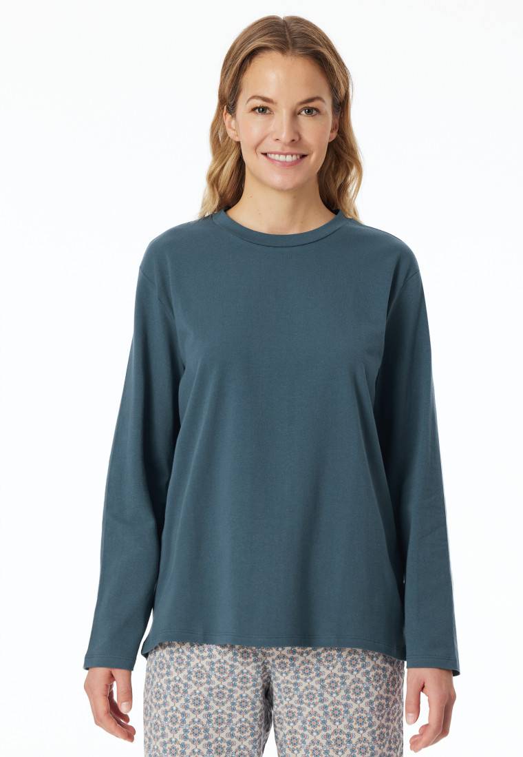 Schiesser Shirt langarm rundhals jeansblau - Mix+Relax 50% Rabatt für begrenzte Zeit