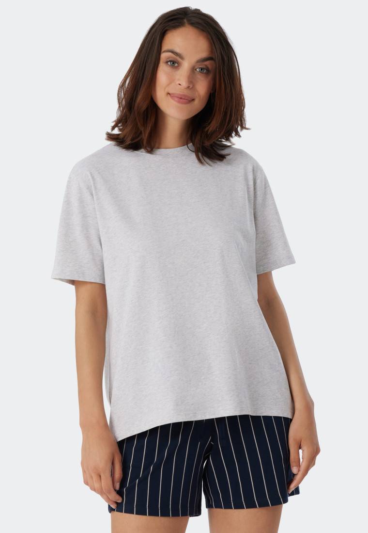 Schiesser Shirt kurzarm grau meliert - Mix+Relax Kostenloser Versand