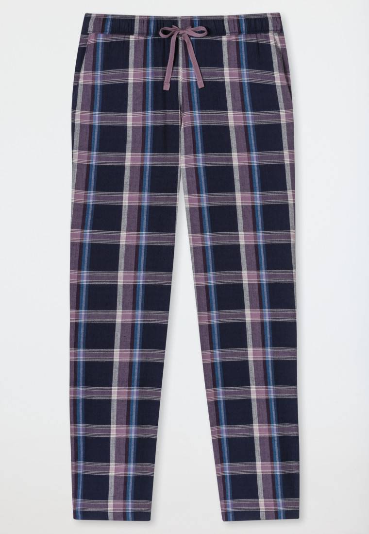 Schiesser Hose lang Flanell Organic Cotton Karos multicolor - Mix+Relax Rabatt
