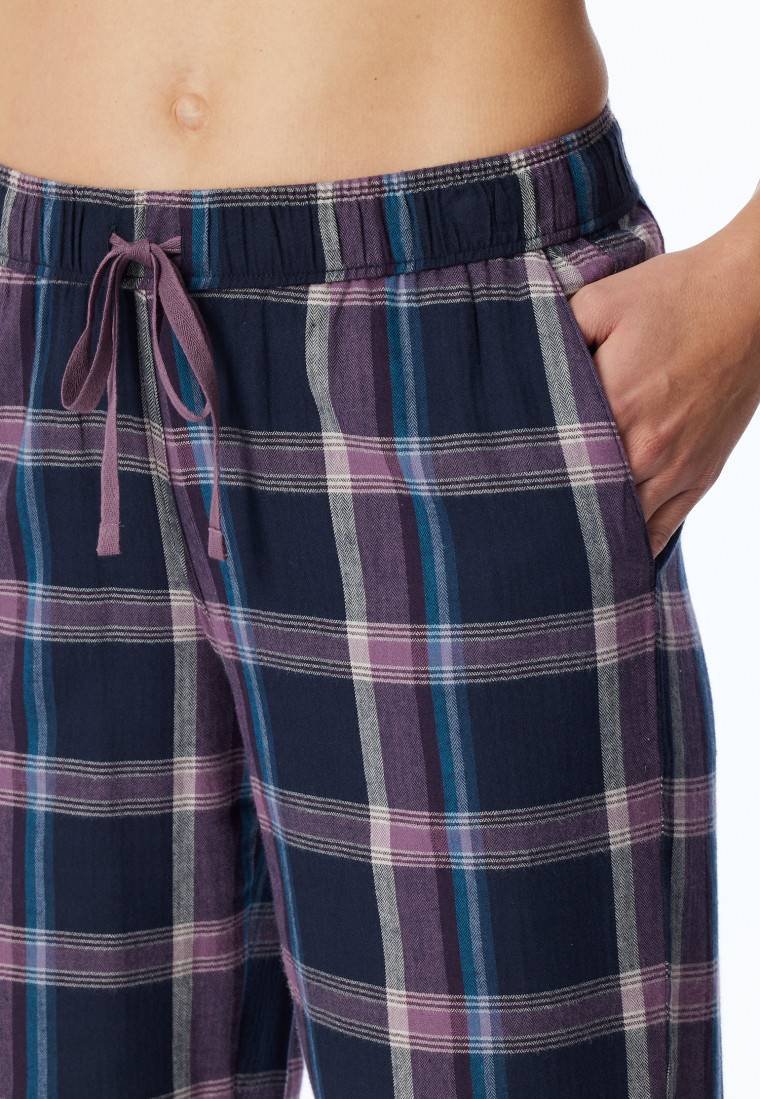 Schiesser Hose lang Flanell Organic Cotton Karos multicolor - Mix+Relax Rabatt