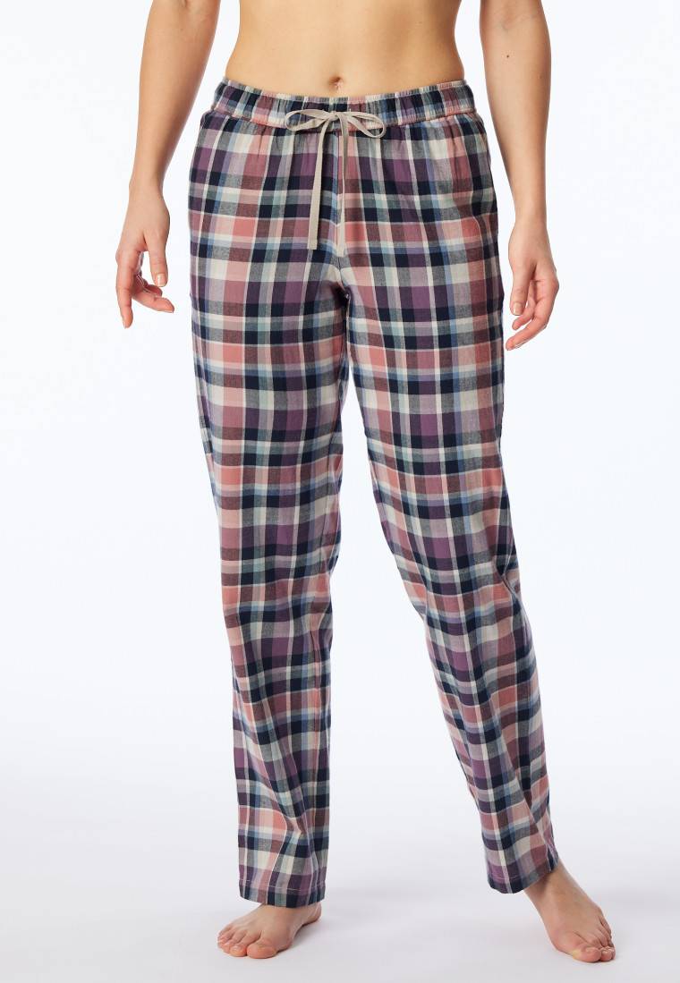 Schiesser Hose lang Flanell Organic Cotton Karos multicolor - Mix+Relax Versandkostenfrei