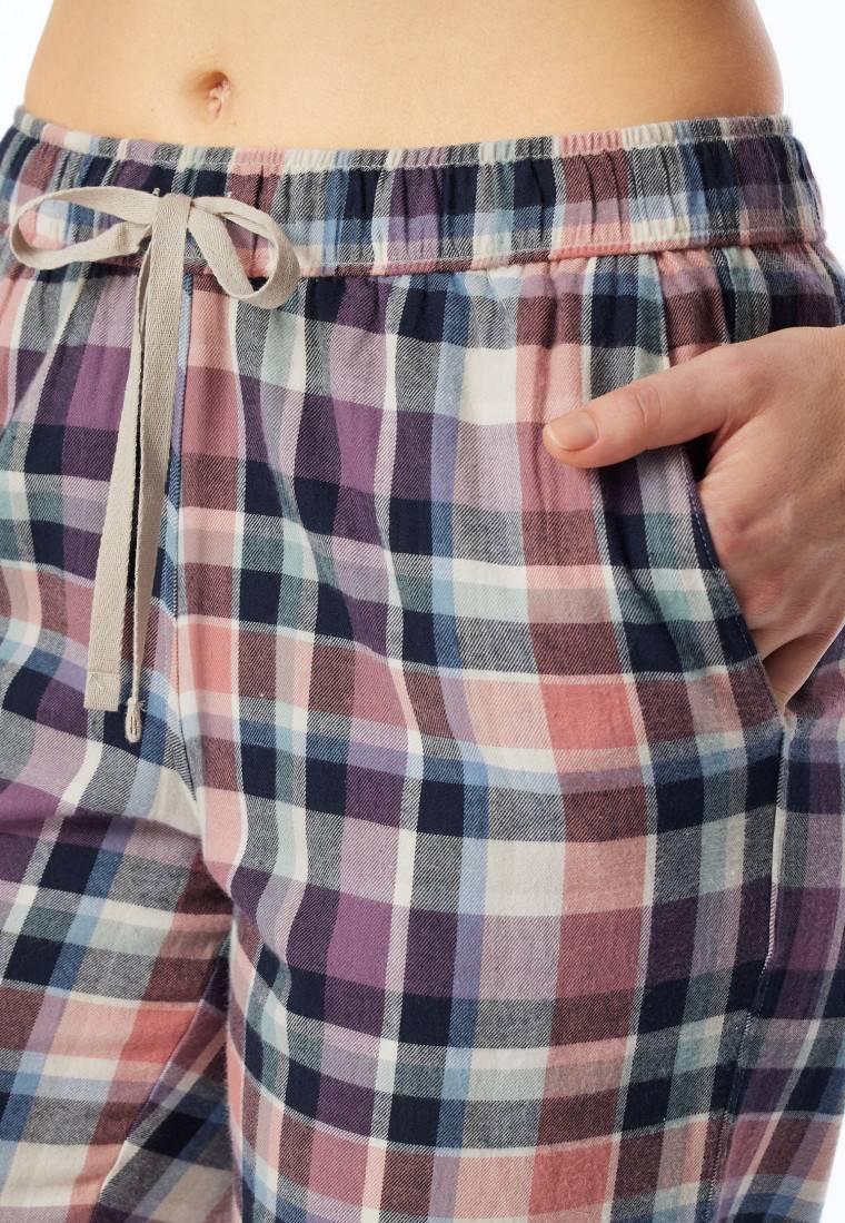 Schiesser Hose lang Flanell Organic Cotton Karos multicolor - Mix+Relax Versandkostenfrei