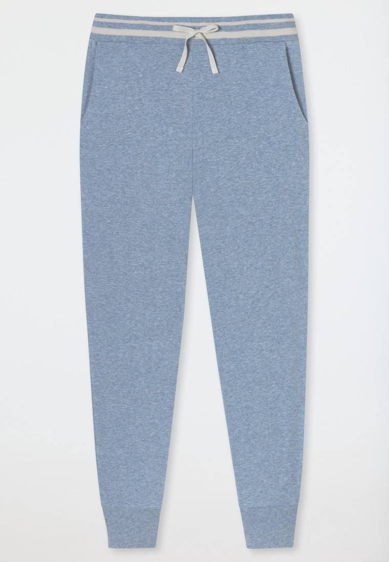 Schiesser Loungehose lang Organic Cotton Bündchen jeans-meliert - Mix+Relax Großer Ausverkauf