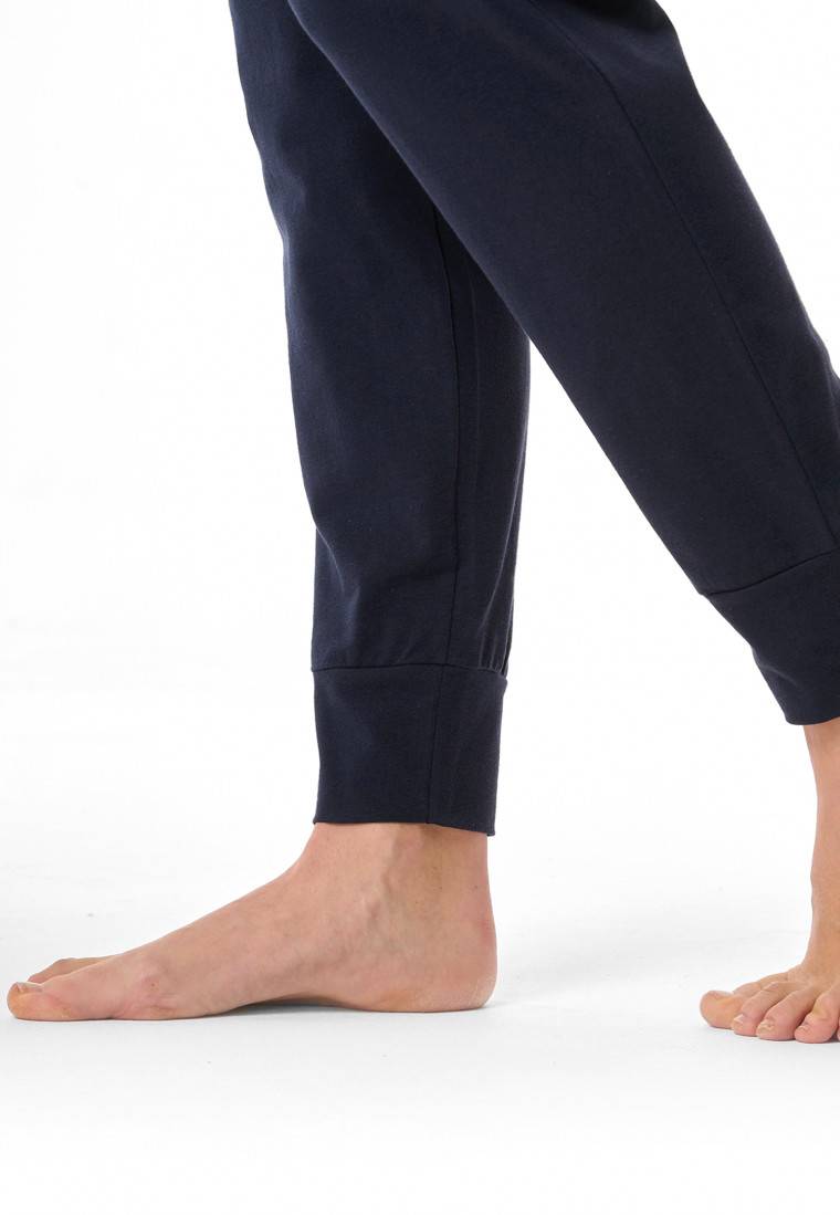 Schiesser Hose lang Bündchen dunkelblau - Mix+Relax Begrenztes Angebot