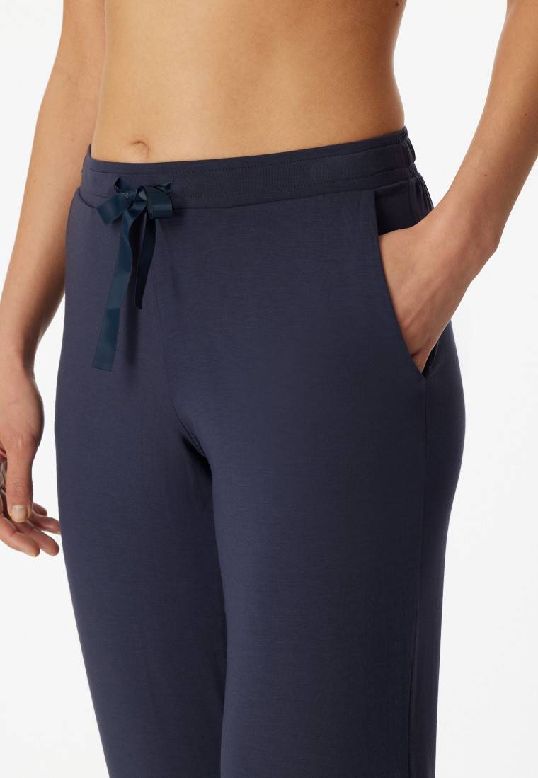 Schiesser Hose lang/extra-lang Modal blau - Mix+Relax Preisnachlass