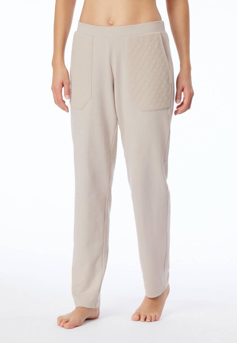 Schiesser Hose lang Jersey-Quiltstoff und Sweatware beige - Mix+Relax Black Friday