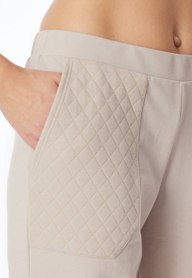 Schiesser Hose lang Jersey-Quiltstoff und Sweatware beige - Mix+Relax Black Friday