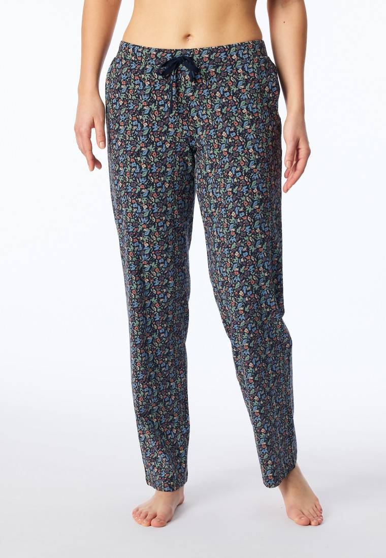 Schiesser Hose lang multicolor floral gemustert - Mix+Relax Weihnachtsangebot