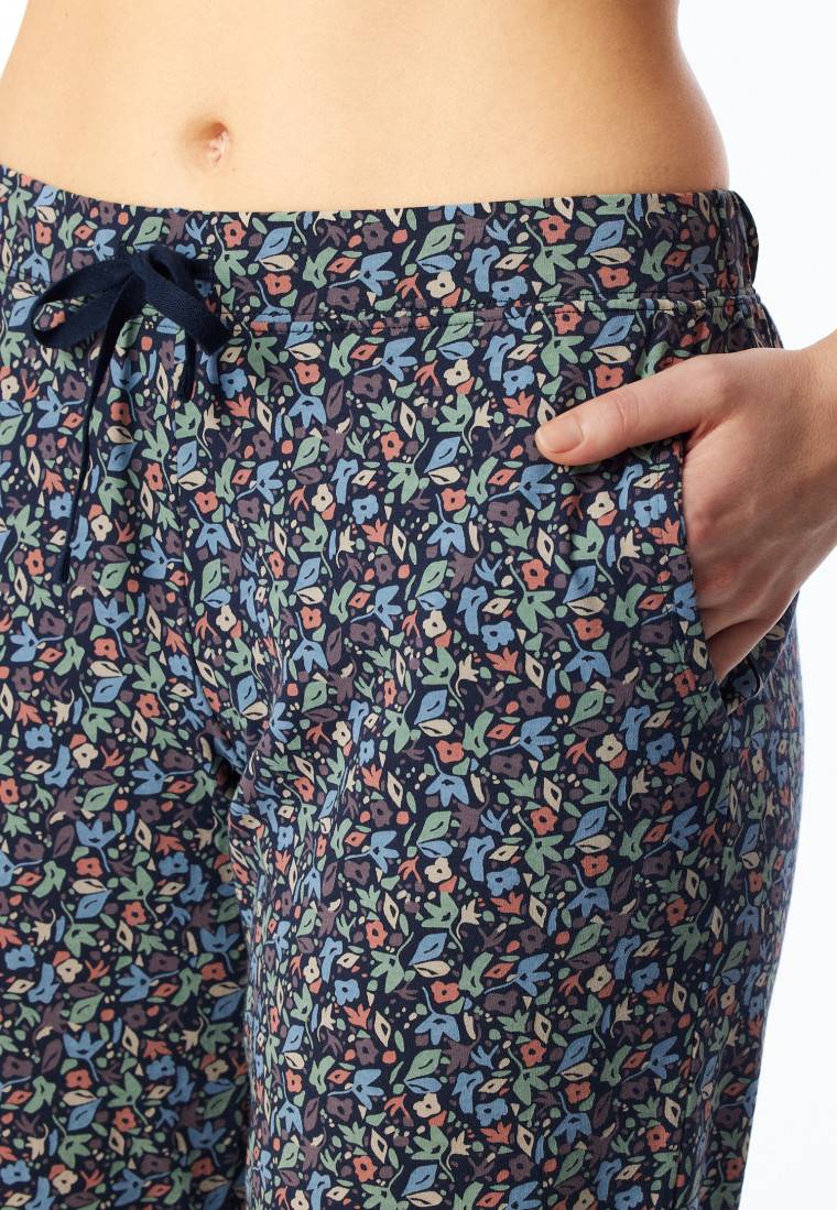 Schiesser Hose lang multicolor floral gemustert - Mix+Relax Weihnachtsangebot